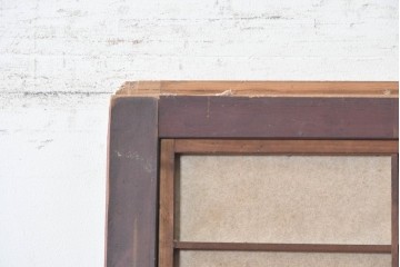 アンティーク建具　大正から昭和初期　木瓜ガラスと裏障子を備えたレトロな引き戸1枚　(R-091096)
