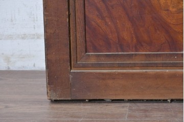 アンティーク建具　大正から昭和初期　木瓜ガラスと裏障子を備えたレトロな引き戸1枚　(R-091096)