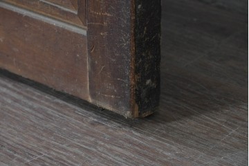 アンティーク建具　大正から昭和初期　木瓜ガラスと裏障子を備えたレトロな引き戸1枚　(R-091096)