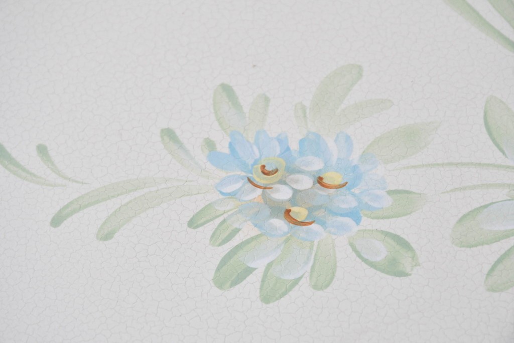 中古　イタリア高級家具　SILIK(シリック)　特大!!　花絵と華やかな装飾が目を引くダイニングテーブル　定価約200万円　(R-091114)