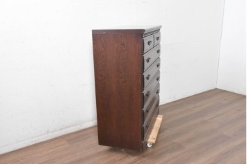 中古　美品　静岡老舗家具メーカー　IDF太田長　アトランタ(ATLANTA)　ブナ材・ナラ材を用いた6段チェスト　(R-091117)