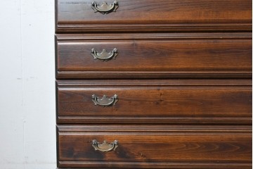 中古　美品　静岡老舗家具メーカー　IDF太田長　アトランタ(ATLANTA)　ブナ材・ナラ材を用いた6段チェスト　(R-091117)