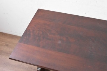 中古　松本民芸家具　C型食卓　端正な直線構成のダイニングテーブル　定価約52万円　(R-091135)