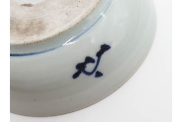 江戸期　古伊万里　1点に在銘(太明成化年製)　松竹梅文・宝珠飛龍文　盃洗・蓋付き茶碗・中皿2点の染付和食器セット　(R-091174)