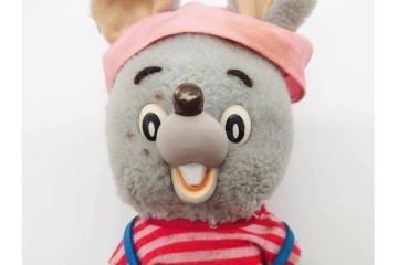 当時物　NHK　「にこにこぷん」　じゃじゃ丸・ぴっころ・ぽろりのソフビ人形3点セット　(R-091176)