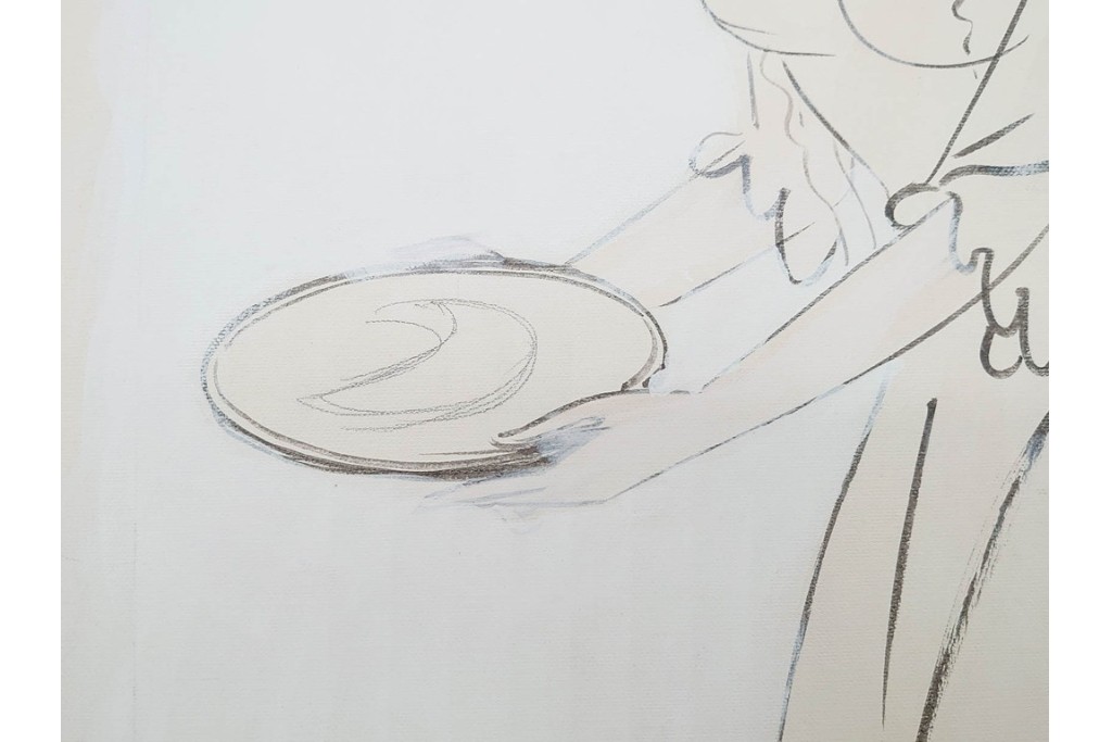 真作　小島功　肉筆　艶やかな女性たちを描いた水彩画など9枚セット　(R-091177)