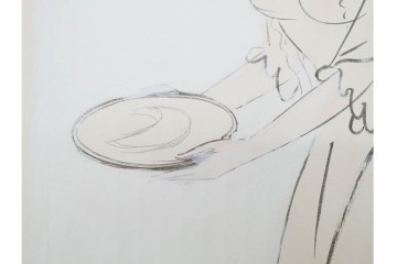 真作　小島功　肉筆　艶やかな女性たちを描いた水彩画など9枚セット　(R-091177)
