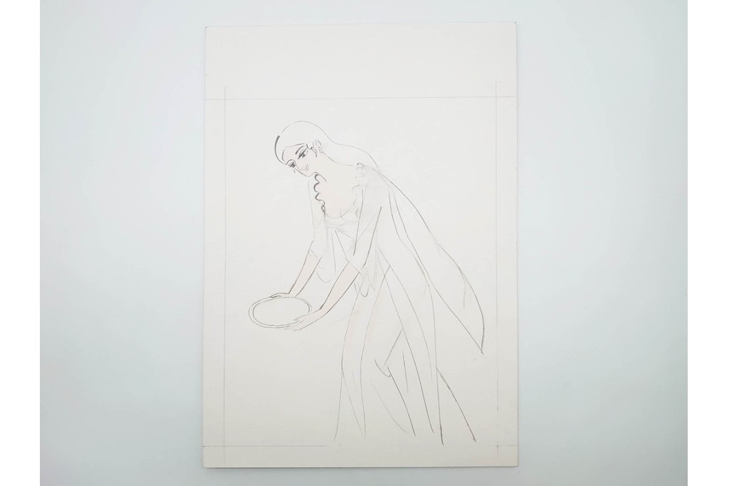 真作　小島功　肉筆　艶やかな女性たちを描いた水彩画など9枚セット　(R-091177)
