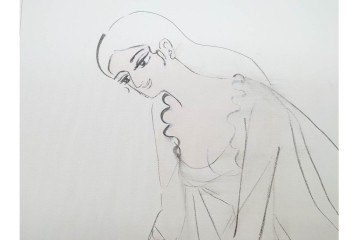 真作　小島功　肉筆　艶やかな女性たちを描いた水彩画など9枚セット　(R-091177)