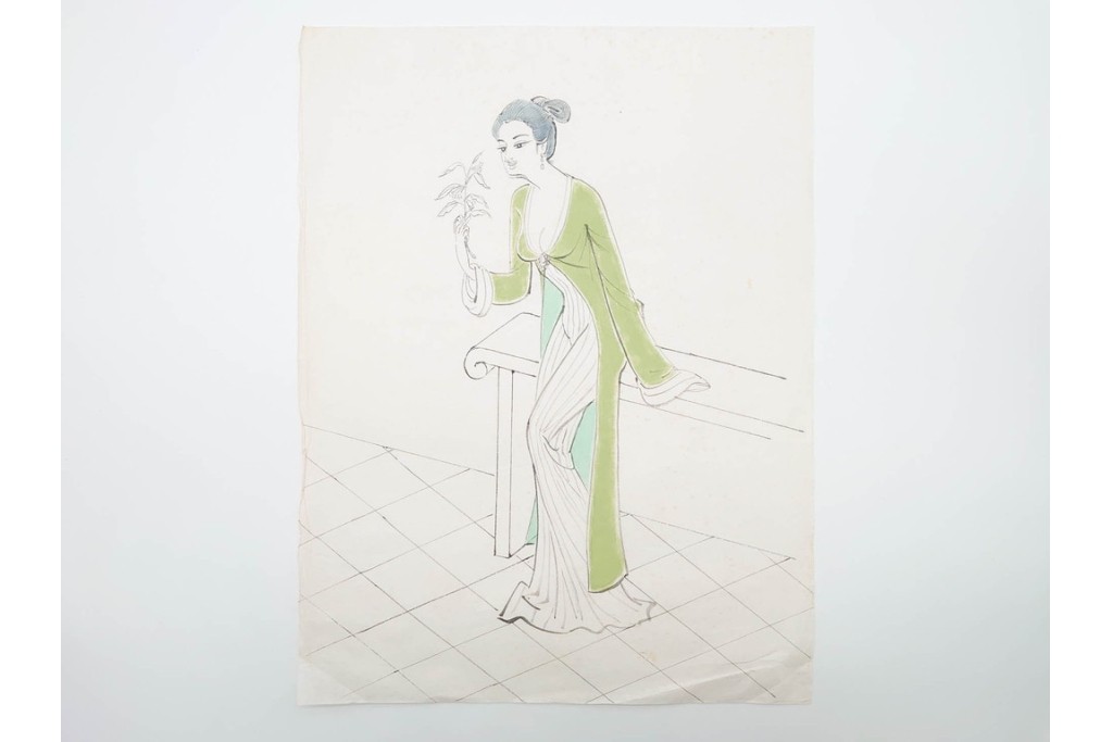 真作　小島功　肉筆　艶やかな女性たちを描いた水彩画など9枚セット　(R-091177)