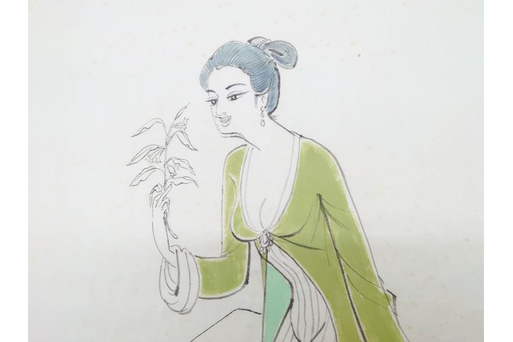 真作　小島功　肉筆　艶やかな女性たちを描いた水彩画など9枚セット　(R-091177)