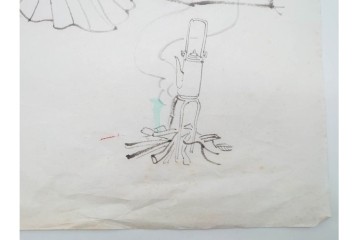 真作　小島功　肉筆　個性豊かな女性像を描いたスケッチ19枚セット　(R-091178)