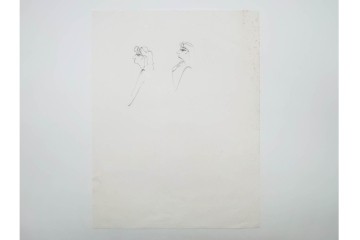真作　小島功　肉筆　個性豊かな女性像を描いたスケッチ19枚セット　(R-091178)