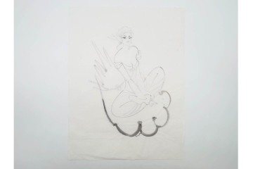 真作　小島功　肉筆　個性豊かな女性像を描いたスケッチ19枚セット　(R-091178)