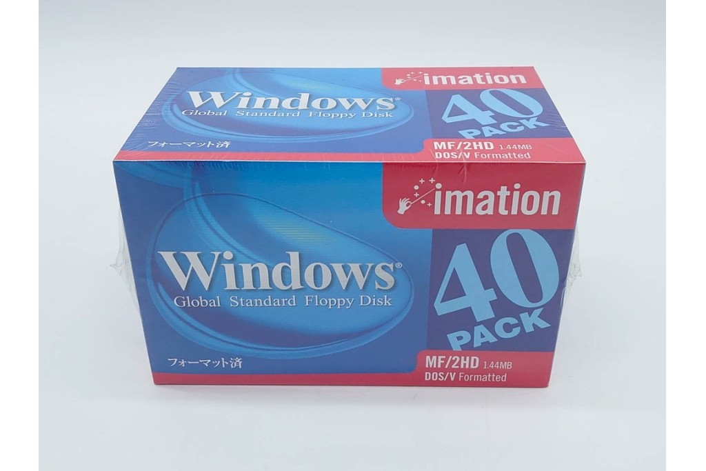 未開封　imation(イメーション)　Windows用　3.5インチ　2HD　40枚入り×8箱 (320枚)　フロッピーディスク8点セット　(R-091185)