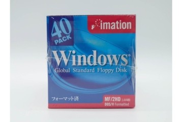 未開封　imation(イメーション)　Windows用　3.5インチ　2HD　40枚入り×8箱 (320枚)　フロッピーディスク8点セット　(R-091185)