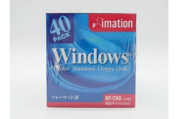 未開封　imation(イメーション)　Windows用　3.5インチ　2HD　40枚入り×8箱 (320枚)　フロッピーディスク8点セット　(R-091185)