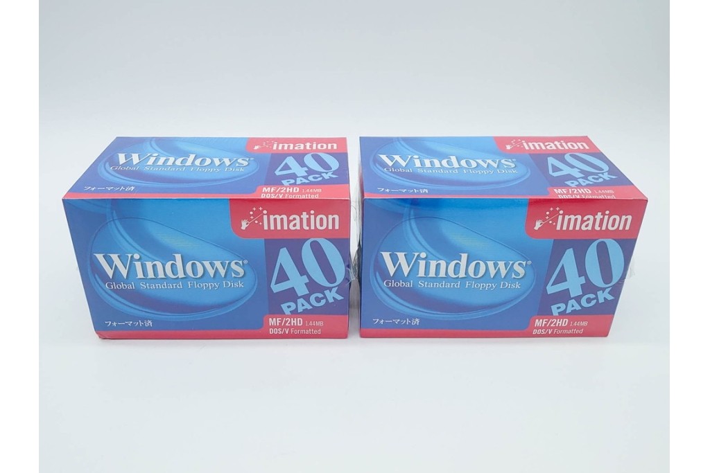 未開封　imation(イメーション)　Windows用　3.5インチ　2HD　40枚入り×8箱 (320枚)　フロッピーディスク8点セット　(R-091185)
