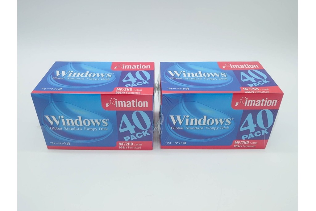 未開封　imation(イメーション)　Windows用　3.5インチ　2HD　40枚入り×8箱 (320枚)　フロッピーディスク8点セット　(R-091185)