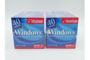 未開封　imation(イメーション)　Windows用　3.5インチ　2HD　40枚入り×8箱 (320枚)　フロッピーディスク8点セット　(R-091185)