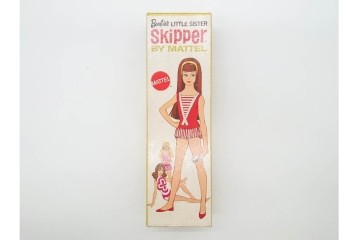 ヴィンテージ　マテル社(Mattel)　Barbie(バービー)　スキッパーの箱付き人形1点と空箱3点(うち1点はフランシー人形の空箱)のセット　(R-091187)