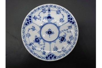 デンマーク製　ROYAL COPENHAGEN(ロイヤルコペンハーゲン)　ブルーフルーテッド　ハーフレース　ティーカップ&ソーサー6客セット　定価(6客合計)17万8200円　(R-091190)