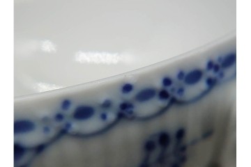 デンマーク製　ROYAL COPENHAGEN(ロイヤルコペンハーゲン)　ブルーフルーテッド　ハーフレース　ティーカップ&ソーサー6客セット　定価(6客合計)17万8200円　(R-091190)