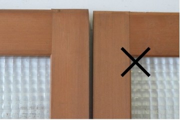 ヴィンテージ建具　昭和後期　チェッカーガラスの背の高いガラス戸1枚　(R-091201)