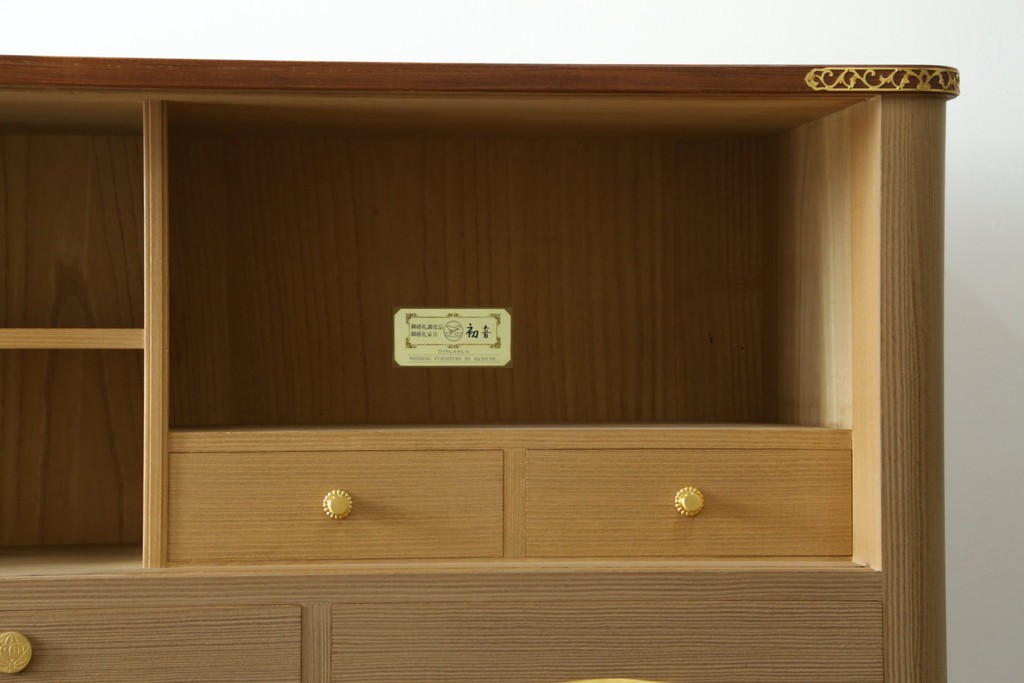中古　高級品　大阪泉州桐箪笥の名門・初音の総桐箪笥　田中家具製作所　総桐の衣装箪笥　定価約250万円　(R-091206)