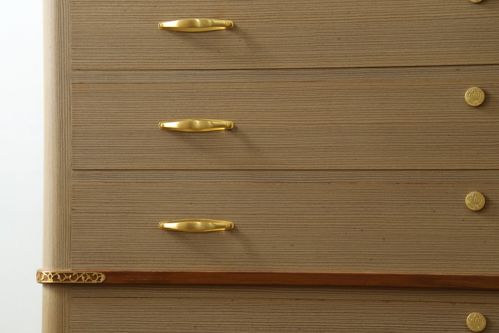 中古　高級品　大阪泉州桐箪笥の名門・初音の総桐箪笥　田中家具製作所　総桐の衣装箪笥　定価約250万円　(R-091206)