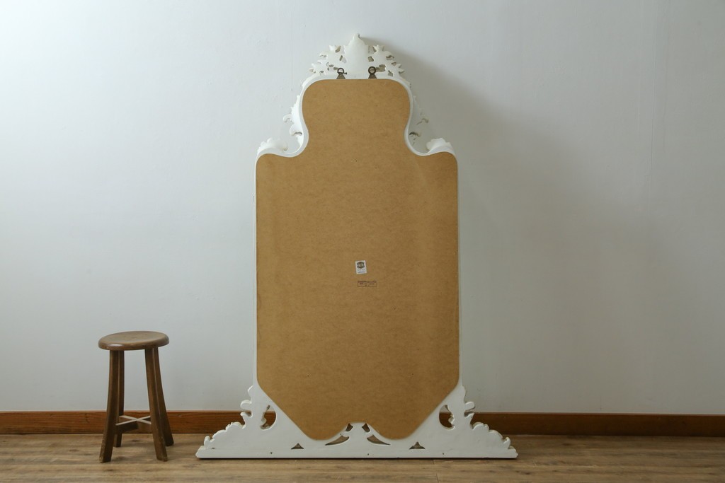 中古　美品　イタリア高級家具　SILIK(シリック)　花や葉を立体的にあしらった優美な三面鏡　(R-091208)