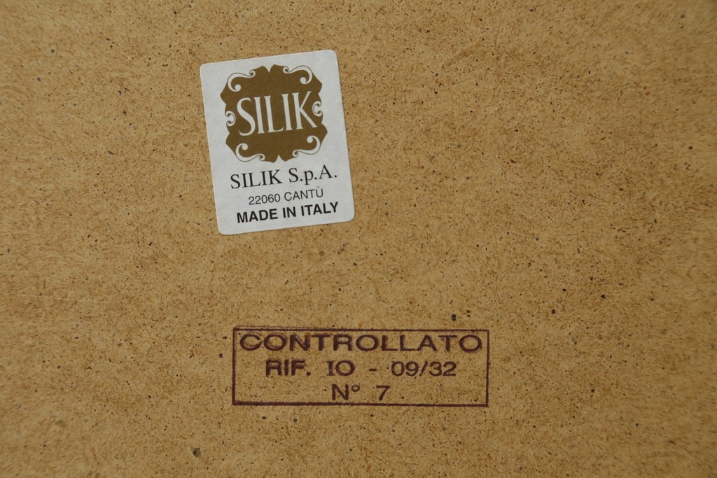 中古　美品　イタリア高級家具　SILIK(シリック)　花や葉を立体的にあしらった優美な三面鏡　(R-091208)