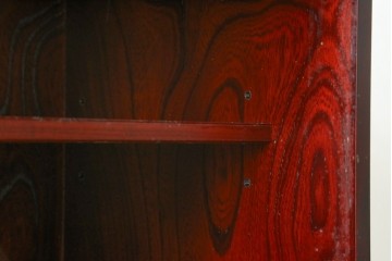 中古　美品　希少な廃番品!!　二本松工藝館　田中家具　55民芸飾棚　重厚な金具使いのサイドボード　(R-091211)
