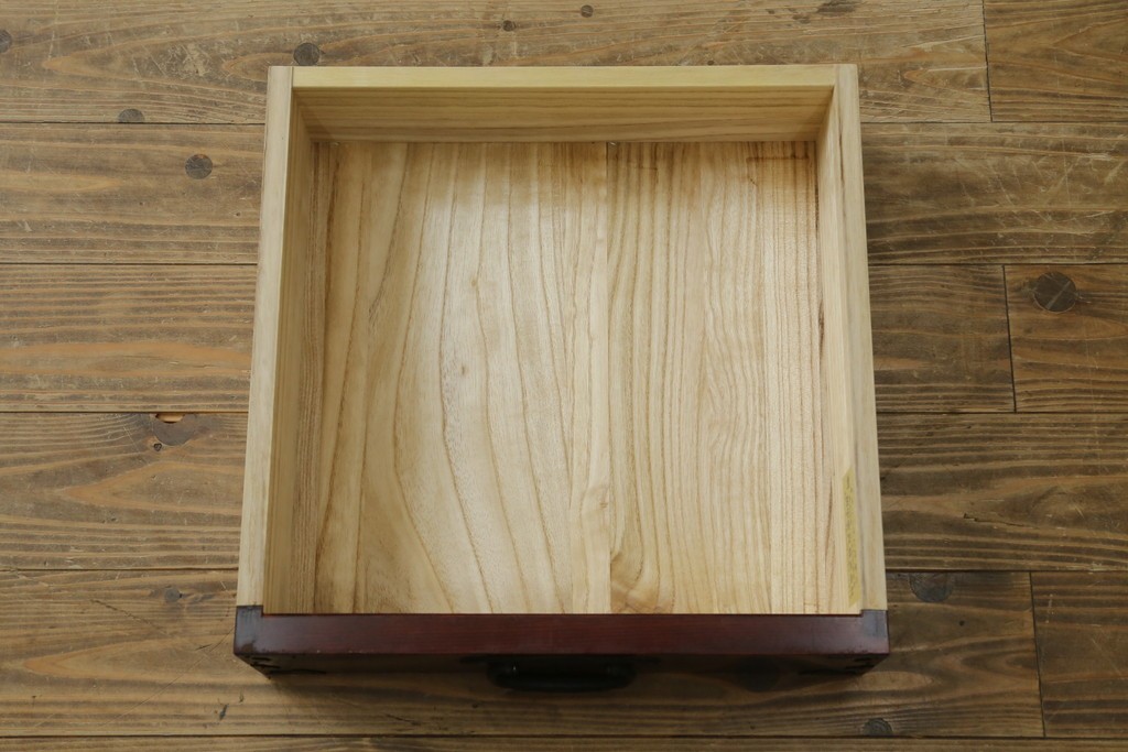 中古　美品　希少な廃番品!!　二本松工藝館　田中家具　55民芸飾棚　重厚な金具使いのサイドボード　(R-091211)