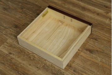 中古　美品　希少な廃番品!!　二本松工藝館　田中家具　55民芸飾棚　重厚な金具使いのサイドボード　(R-091211)