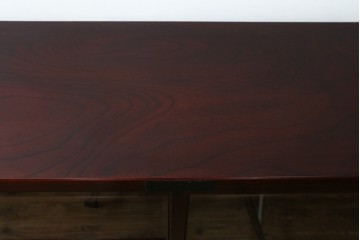 中古　美品　希少な廃番品!!　二本松工藝館　田中家具　55民芸飾棚　重厚な金具使いのサイドボード　(R-091211)