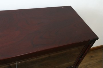 中古　美品　希少な廃番品!!　二本松工藝館　田中家具　55民芸飾棚　重厚な金具使いのサイドボード　(R-091211)