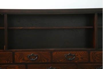 中古　美品　岩谷堂箪笥　美しい木目と格子扉が上品なサイドボード　(R-091219)