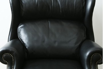 中古　美品　DREXEL HERITAGE(ドレクセルヘリテイジ)取り扱い　ジャレットブラザーズ(Jarrett Brothers)　高級本革　ウィングバックのリクライニングソファ　(R-091220)