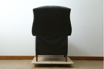 中古　美品　DREXEL HERITAGE(ドレクセルヘリテイジ)取り扱い　ジャレットブラザーズ(Jarrett Brothers)　高級本革　ウィングバックのリクライニングソファ　(R-091220)