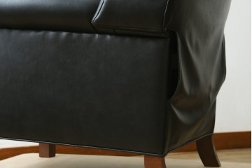 中古　美品　DREXEL HERITAGE(ドレクセルヘリテイジ)取り扱い　ジャレットブラザーズ(Jarrett Brothers)　高級本革　ウィングバックのリクライニングソファ　(R-091220)