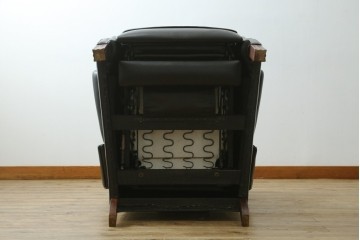 中古　美品　DREXEL HERITAGE(ドレクセルヘリテイジ)取り扱い　ジャレットブラザーズ(Jarrett Brothers)　高級本革　ウィングバックのリクライニングソファ　(R-091220)