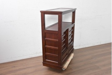 中古　美品　松本民芸家具　#505型　横桟を配した端正な茶箪笥　定価約38万円　(R-091226)