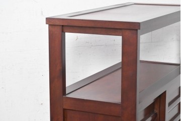 中古　美品　松本民芸家具　#505型　横桟を配した端正な茶箪笥　定価約38万円　(R-091226)