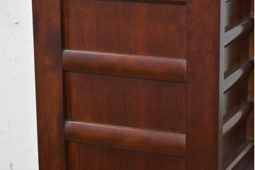 中古　美品　松本民芸家具　#505型　横桟を配した端正な茶箪笥　定価約38万円　(R-091226)