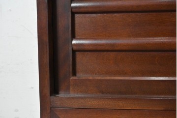 中古　美品　松本民芸家具　#505型　横桟を配した端正な茶箪笥　定価約38万円　(R-091226)