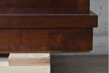 中古　美品　松本民芸家具　#505型　横桟を配した端正な茶箪笥　定価約38万円　(R-091226)