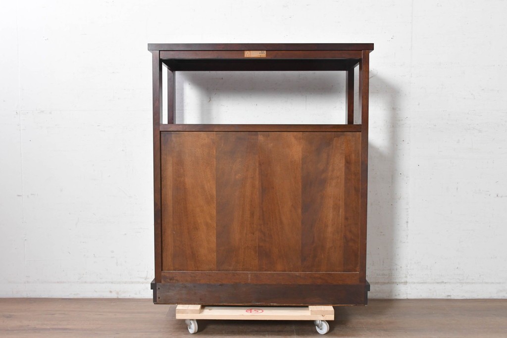 中古　美品　松本民芸家具　#505型　横桟を配した端正な茶箪笥　定価約38万円　(R-091226)