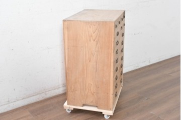 和製アンティーク　大正期　前面桐材　21杯の引き出しを備えた小箪笥　(R-091230)