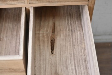 和製アンティーク　大正期　前面桐材　21杯の引き出しを備えた小箪笥　(R-091230)
